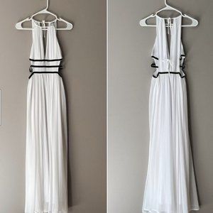 EXPRESS Black White Cut Out Maxi Dress